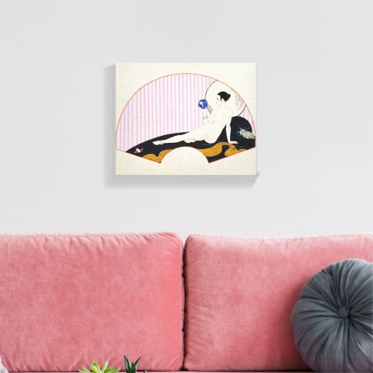 Georges Barbier - Odalisque met een kristallen bal Canvas Afdruk (Insitu (Woonkamer))