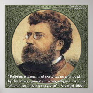 Georges Bidet Religie Uitbuiting Quote Poster
