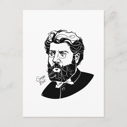 Georges Bizet Briefkaart (Voorkant)