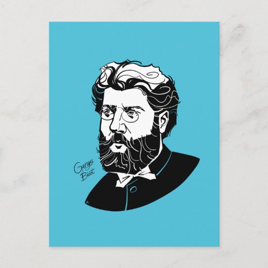Georges Bizet Briefkaart (Voorkant)