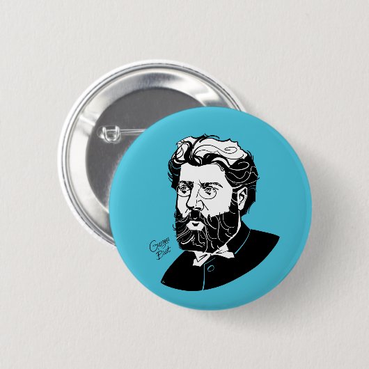 Georges Bizet Ronde Button 5,7 Cm (Voorkant /achterkant)