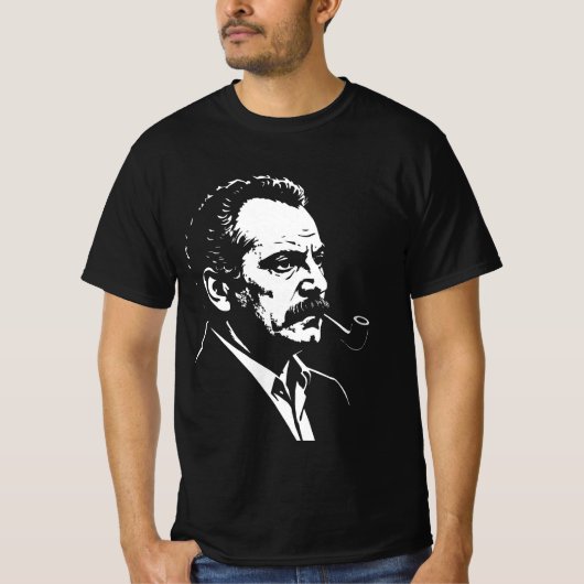 Georges Brassens – Grafisch Portret  T-shirt (Voorkant)