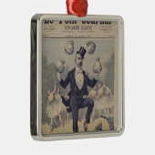 Georges Clemenceau jongling bags in het Engels Metalen Ornament (Rechts)