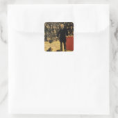 Georges Clemenceau Vierkante Sticker (Tas)