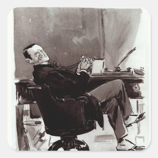Georges Courteline Vierkante Sticker (Voorkant)