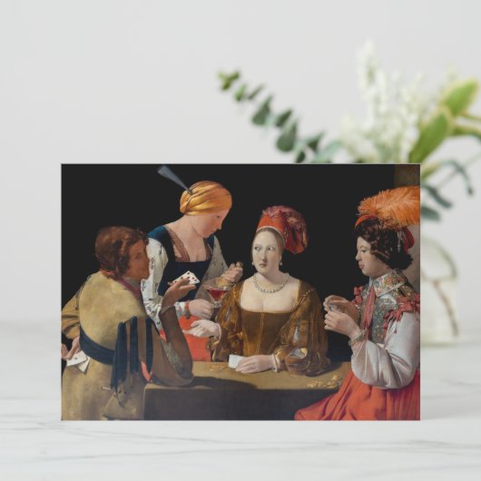 Georges de la Tour - Cheat with Ace of Diamonds Bedankkaart (Staand voorkant)