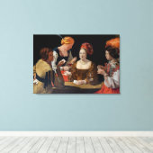 Georges de la Tour - Cheat with Ace of Diamonds Canvas Afdruk (Insitu (Houten vloer))