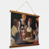 Georges de la Tour - Cheat with Ace of Diamonds Hangend Wandkleed (Gebogen)