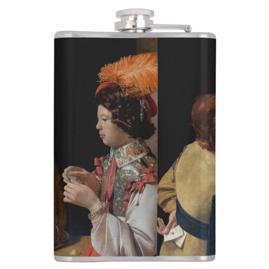 Georges de la Tour - Cheat with Ace of Diamonds Heupfles (Achterkant)