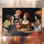 Georges de la Tour - Cheat with Ace of Diamonds Raamsticker (Vel 2)