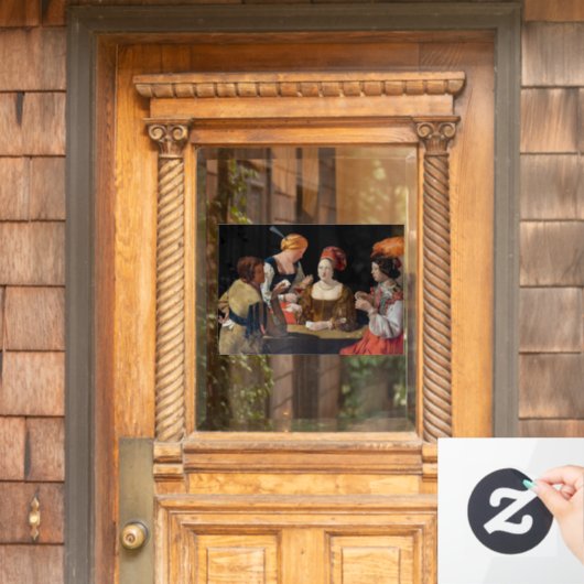 Georges de la Tour - Cheat with Ace of Diamonds Raamsticker (Huis Deur)