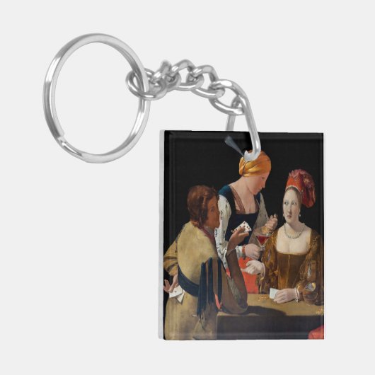 Georges de la Tour - Cheat with Ace of Diamonds Sleutelhanger (Voorkant Links)