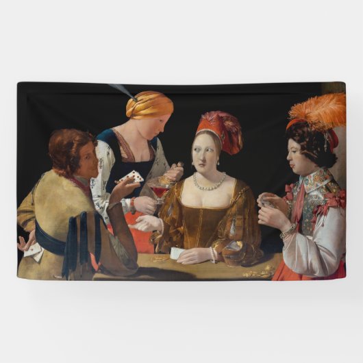 Georges de la Tour - Cheat with Ace of Diamonds Spandoek (Horizontaal)