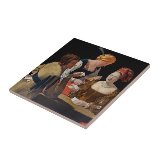 Georges de la Tour - Cheat with Ace of Diamonds Tegeltje (Zijkant)