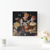 Georges de la Tour - Cheat with Ace of Diamonds Vierkante Klok (Huis)