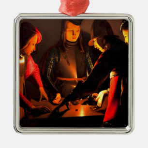 Georges de la Tour - de Dices-spelers Metalen Ornament