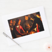 Georges de la Tour - de Dices-spelers Rechthoekige Sticker (Envelop)