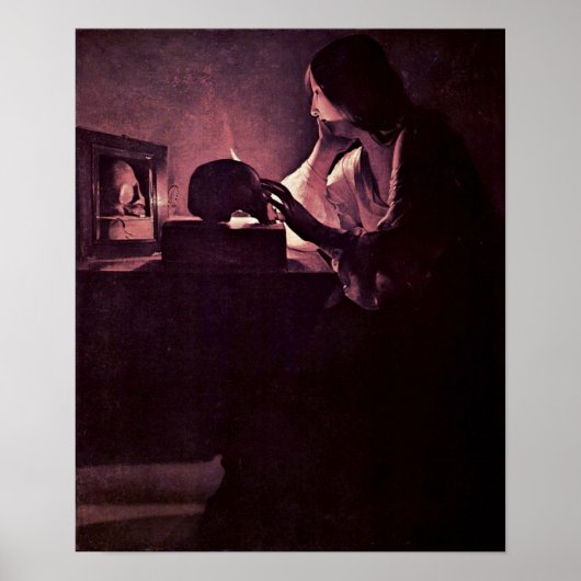 Georges de La Tour - Penitent Mary Magdalene Poster (Voorkant)