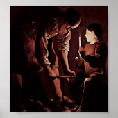 Georges de La Tour - St Joseph als timmerman Poster (Voorkant)
