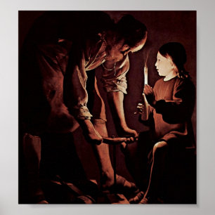 Georges de La Tour - St Joseph als timmerman Poster