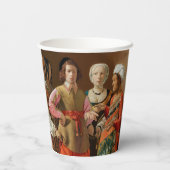 Georges de la Tour - The Fortune Teller Papieren Bekers (Achterkant)