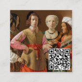 Georges de la Tour - The Fortune Teller - QR-code Vierkante Visitekaartje (Voorkant)