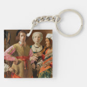 Georges de la Tour - The Fortune Teller Sleutelhanger (Achterkant)