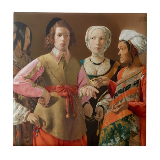 Georges de la Tour - The Fortune Teller Tegeltje (Voorkant)