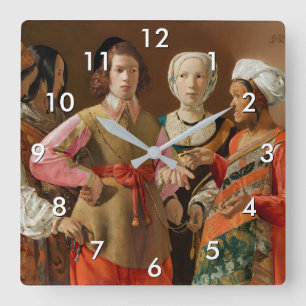 Georges de la Tour - The Fortune Teller Vierkante Klok