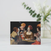 Georges de la Tour - Valsspeler met de ruitenaas Briefkaart (Staand voorkant)