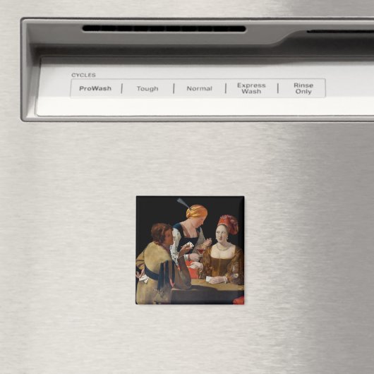 Georges de la Tour - Valsspeler met de ruitenaas Magneet (Insitu (Vaatwasser))