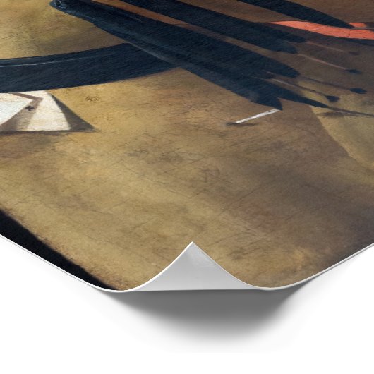 Georges de la Tour - Valsspeler met de ruitenaas Poster (Hoek)