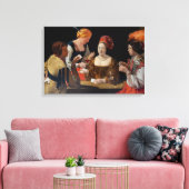 Georges de la Tour - Valsspeler met ruitenaas Canvas Afdruk (Insitu (Woonkamer))