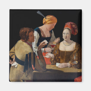 Georges de la Tour - Valsspeler met ruitenaas Magneet