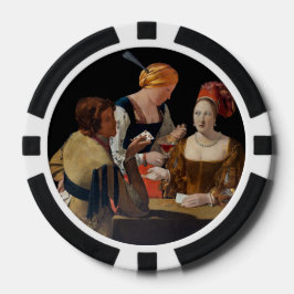 Georges de la Tour - Valsspeler met ruitenaas Poker Chips
