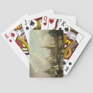 George's Dock Basin, Liverpool, 1797 (olie op canv Speelkaarten