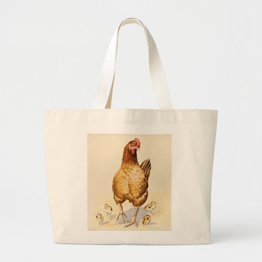 George's Hen en haar Chicks 2007 Grote Tote Bag (Voorkant)