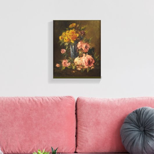 Georges Jeannin  bloem Canvas Afdruk (Insitu (Woonkamer))