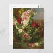 Georges Jeannin Hollyhock Briefkaart (Voorkant / Achterkant)