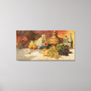 Georges Jeannin Large still Life with Fruit Canvas Afdruk
