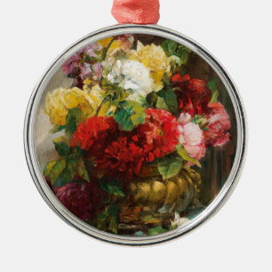 Georges Jeannin Vintage bloemstuk in vaas Metalen Ornament