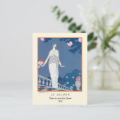Georges Lepape  Art Deco Mode Le Jaloux Briefkaart (Staand voorkant)