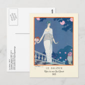 Georges Lepape  Art Deco Mode Le Jaloux Briefkaart (Voorkant / Achterkant)
