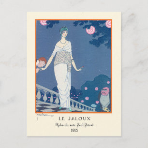 Georges Lepape  Art Deco Mode Le Jaloux Briefkaart