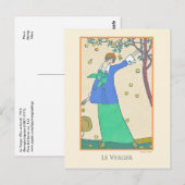 Georges Lepape  Art Deco Mode Le Verger Briefkaart (Voorkant / Achterkant)
