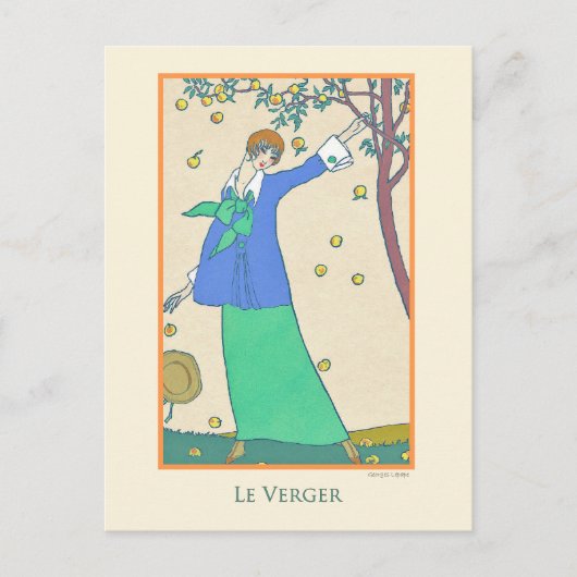 Georges Lepape  Art Deco Mode Le Verger Briefkaart (Voorkant)