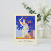Georges Lepape  Art Deco Mode Les Cerise Briefkaart (Staand voorkant)