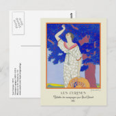 Georges Lepape  Art Deco Mode Les Cerise Briefkaart (Voorkant / Achterkant)