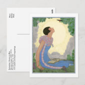 Georges Lepape  Deco Mode Springtime Briefkaart (Voorkant / Achterkant)