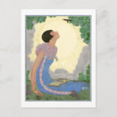 Georges Lepape  Deco Mode Springtime Briefkaart (Voorkant)